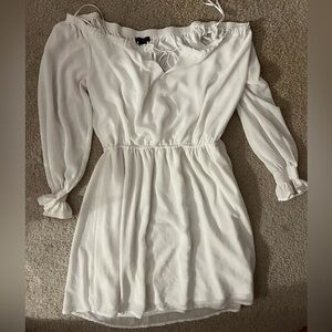 Off shoulder white dress